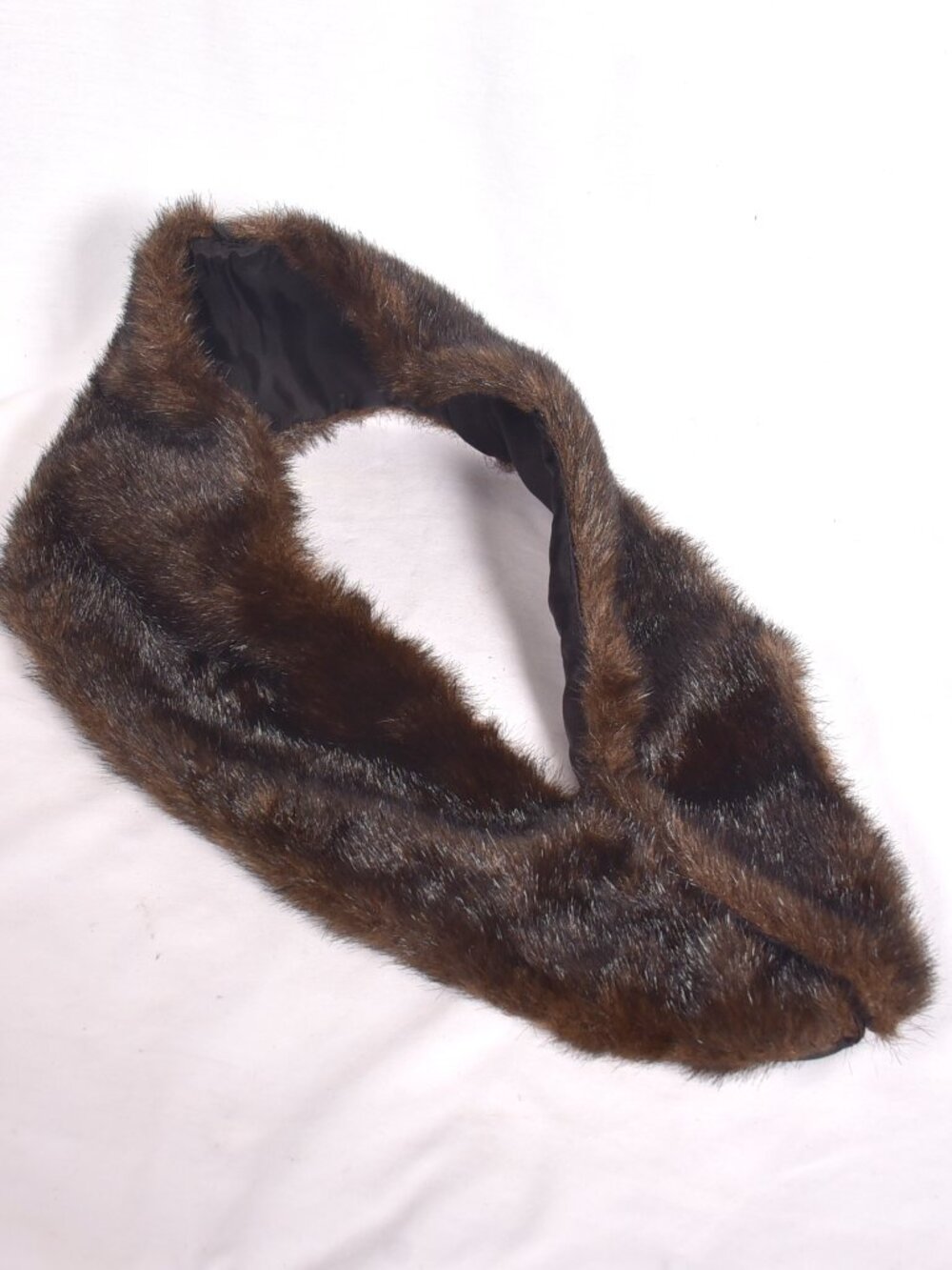 Faux Fur Collar Dark Brown for sewing craft Winter Coat Jacket